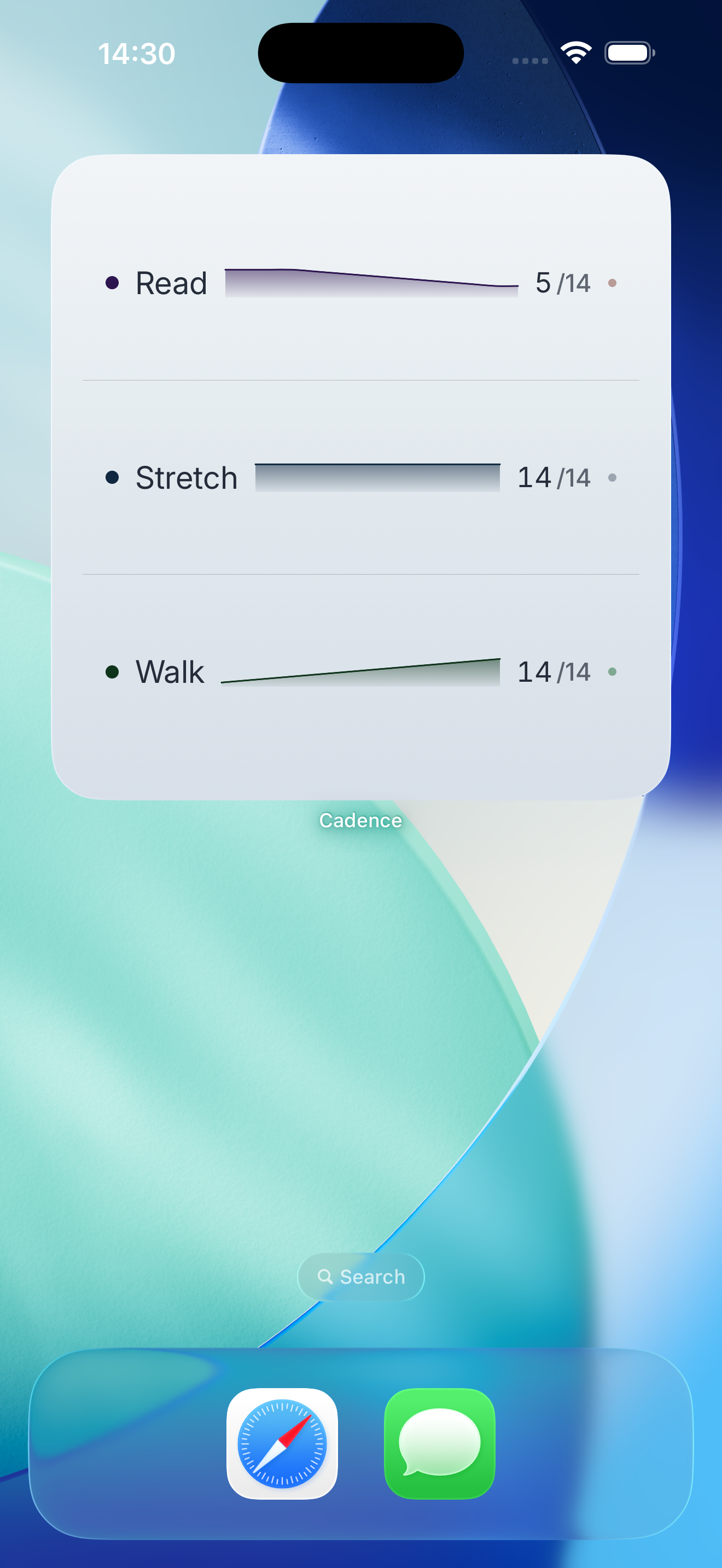 Lock screen widget