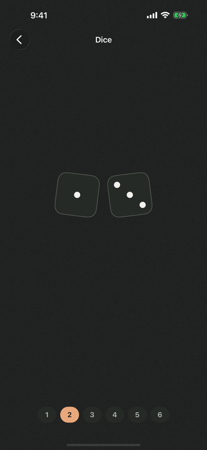 Dice roller mid-tumble