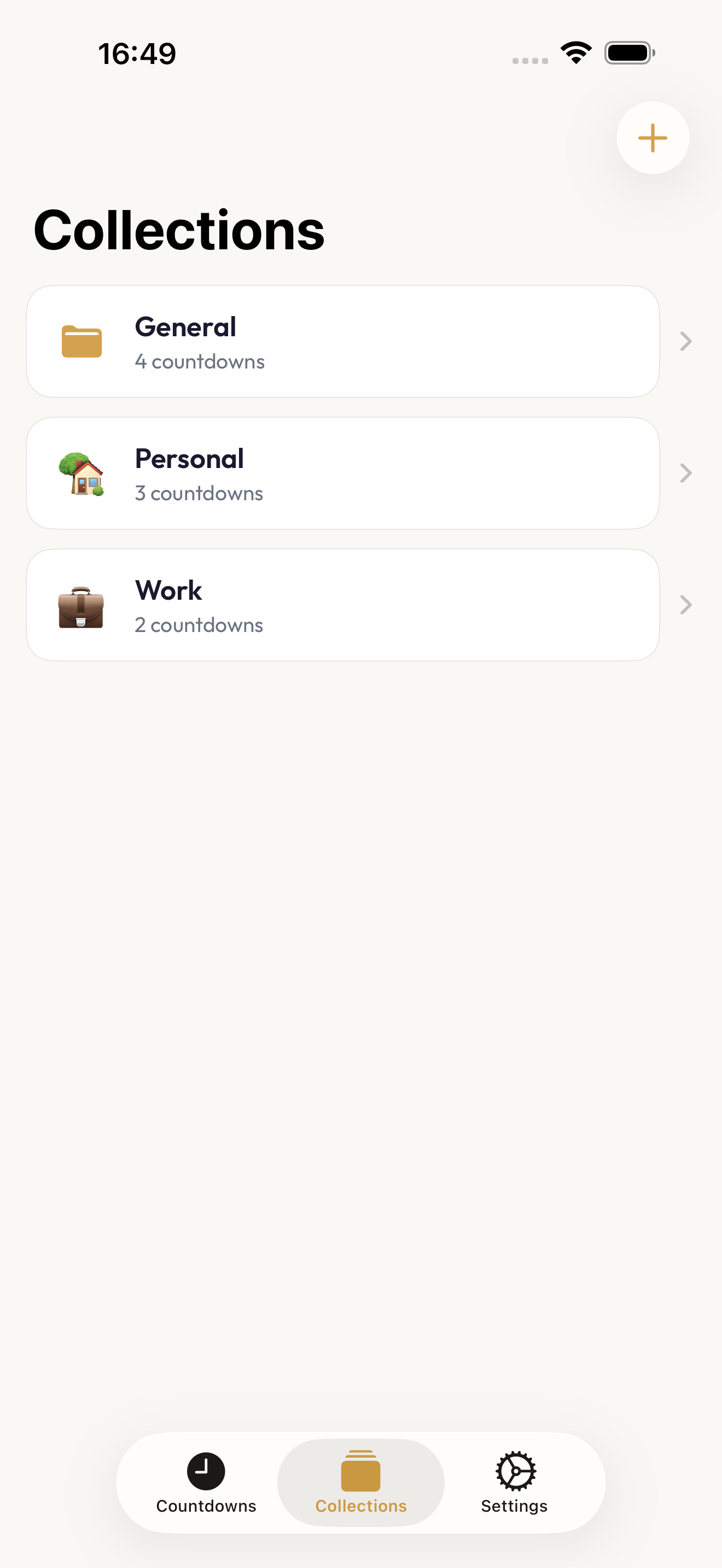 Collections list
